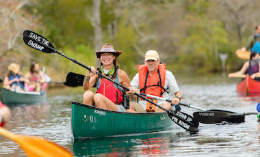 People Canoeing - Okefenokee Swamp